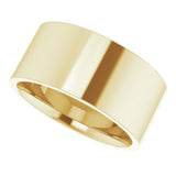 14K Yellow Gold 9 mm Lightweight Comfort-Fit Flat Band Size 8