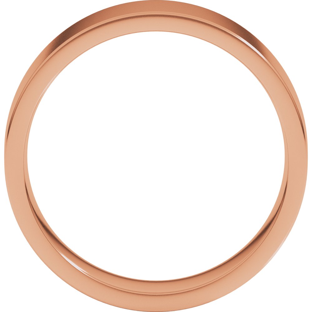 14K Rose 6 mm Flat Comfort Fit Light Band Size 10.5
