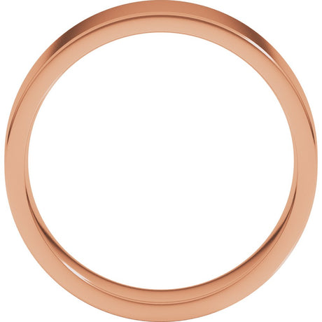 14K Rose 6 mm Flat Comfort Fit Light Band Size 10.5