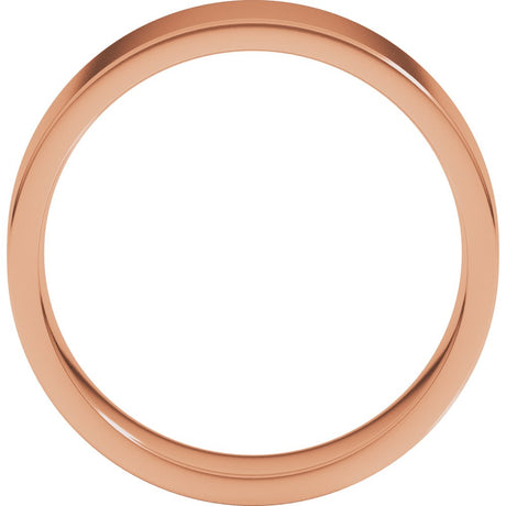 10K Rose Gold 6 mm Lightweight Comfort-Fit Flat Band Size [cv