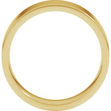 14K Yellow 6 mm Flat Comfort Fit Light Band
