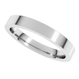 Sterling Silver 3 mm Comfort-Fit Flat Band