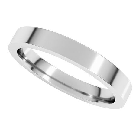 Platinum 3 mm Comfort-Fit Flat Band Size 5.5