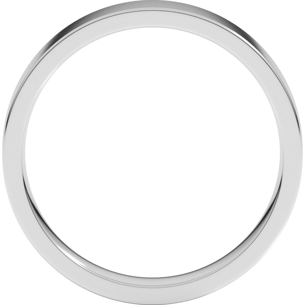 Sterling Silver 4 mm Lightweight Comfort-Fit Flat Band Size 6