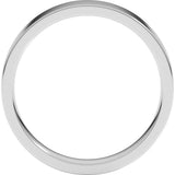 Sterling Silver 4 mm Lightweight Comfort-Fit Flat Band Size 6