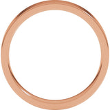10K Rose Gold 4 mm Lightweight Comfort-Fit Flat Band Size [cv