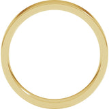 18K Yellow 4 mm Flat Comfort Fit Light Band