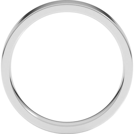 Platinum 4 mm Lightweight Comfort-Fit Flat Band Size 6.5