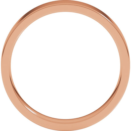 14K Rose 4 mm Lightweight Comfort-Fit Flat Band Size 7