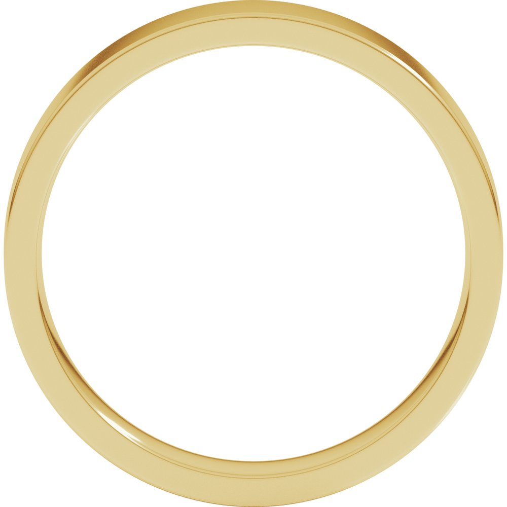 10K Yellow 4 mm Flat Comfort Fit Light Band