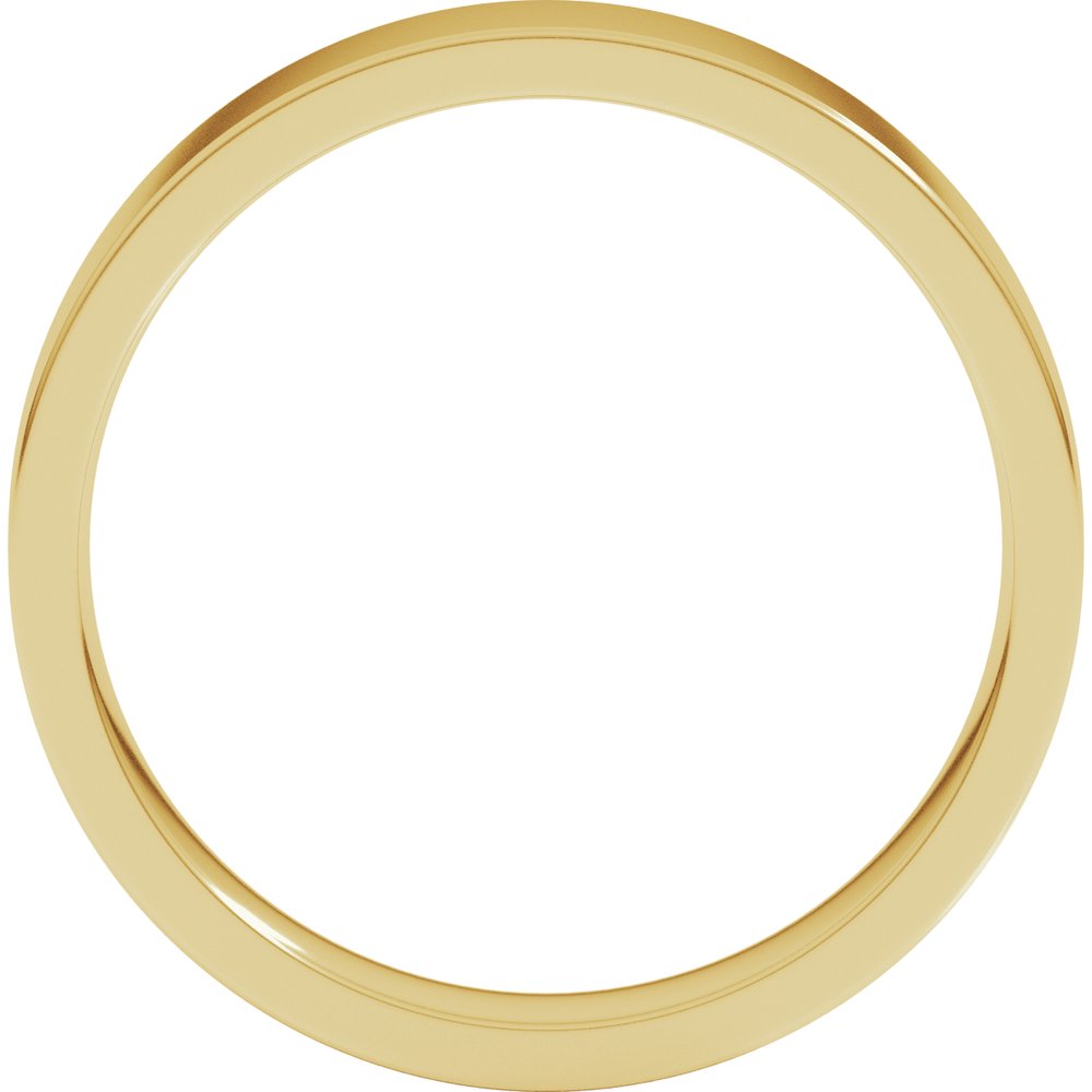 14K Yellow Gold 4 mm Lightweight Comfort-Fit Flat Band Size 4