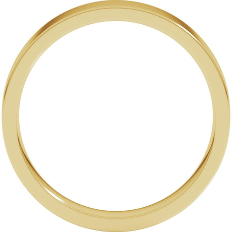 14K Yellow Gold 4 mm Lightweight Comfort-Fit Flat Band Size 4