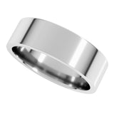 10K White 6 mm Lightweight Comfort-Fit Flat Band