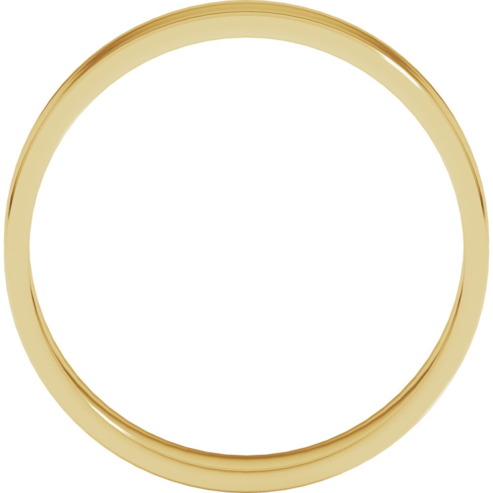 18K Yellow 4 mm Flat Ultra Light Band Size 5.5