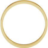 18K Yellow 4 mm Flat Ultra Light Band Size 5.5