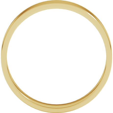 18K Yellow 4 mm Flat Ultra Light Band Size 5.5