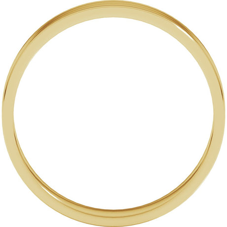 10K Yellow Gold 4 mm Ultra-Lightweight Flat Band Size 5