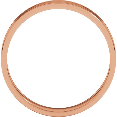 10K Rose 4 mm Ultra-Lightweight Flat Band Size 12