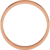 18K Rose 4 mm Ultra-Lightweight Flat Band Size 8