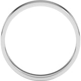 14K White Gold 4 mm Ultra-Lightweight Flat Band Size 6