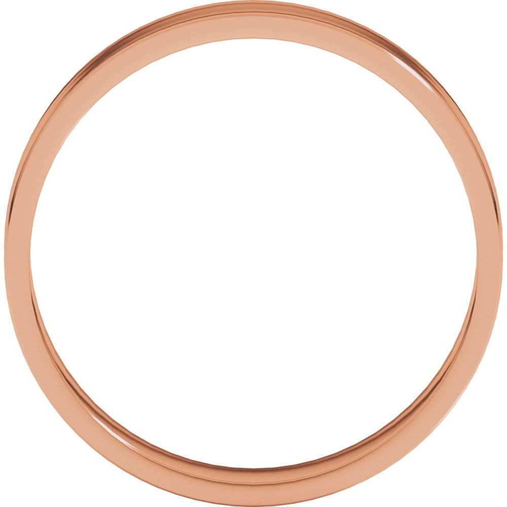 10K Rose Gold 4 mm Ultra-Lightweight Flat Band Size 7.5