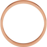 10K Rose Gold 4 mm Ultra-Lightweight Flat Band Size 7.5