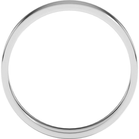 14K White 4 mm Flat Ultra-Light Band