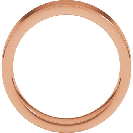 14K Rose Gold 6 mm Comfort-Fit Flat Band Size 5.5