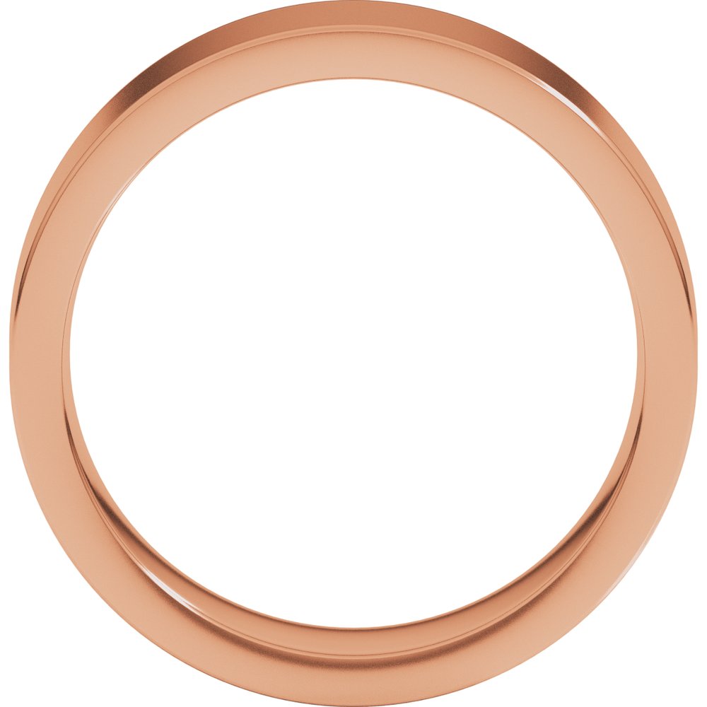 14K Rose 6 mm Flat Comfort Fit Band