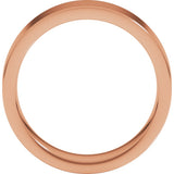 14K Rose 6 mm Comfort-Fit Flat Band