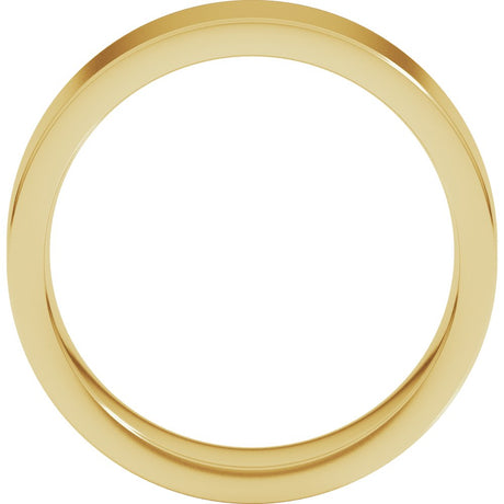 10K Yellow Gold 6 mm Comfort-Fit Flat Band Size 6