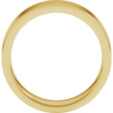 14K Yellow 6 mm Flat Comfort Fit Band