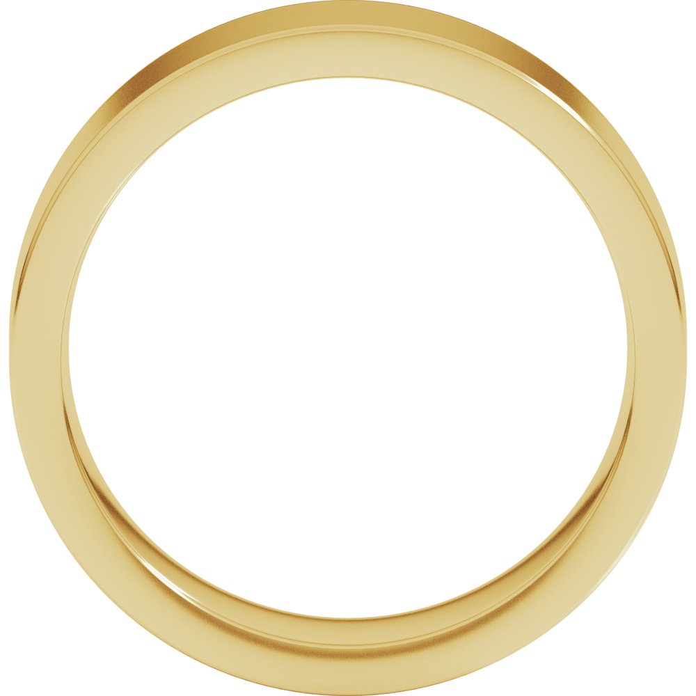 18K Yellow Gold 6 mm Comfort-Fit Flat Band Size 8
