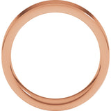 18K Rose 6 mm Comfort-Fit Flat Band Size 10.5