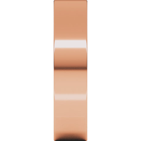 10K Rose Gold 5 mm Comfort-Fit Flat Band Size 15.5