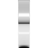 10K White Gold 5 mm Comfort-Fit Flat Band Size 6.5