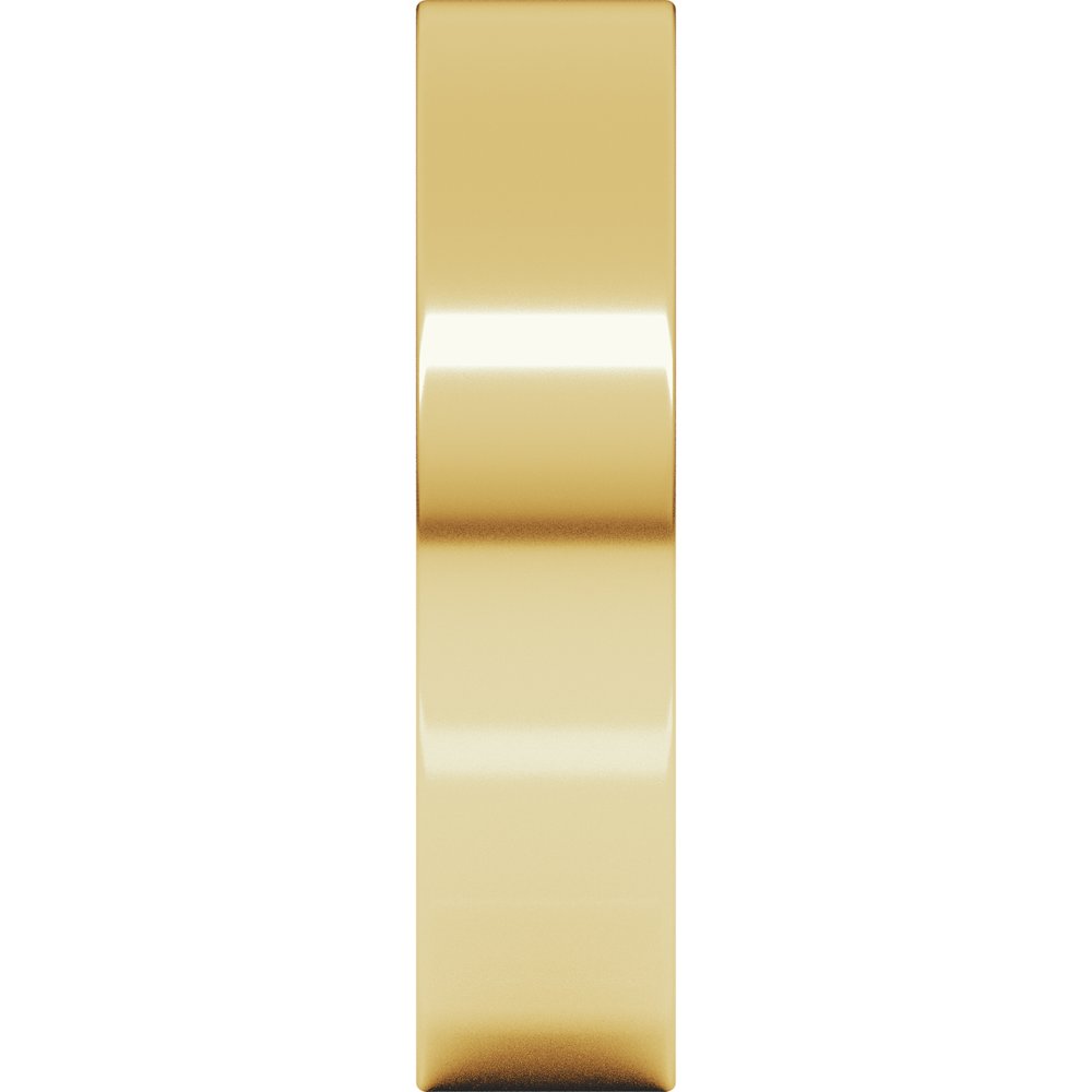 18K Yellow 5 mm Flat Comfort Fit Band
