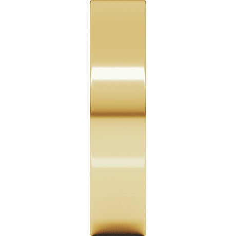 10K Yellow Gold 5 mm Comfort-Fit Flat Band Size 7