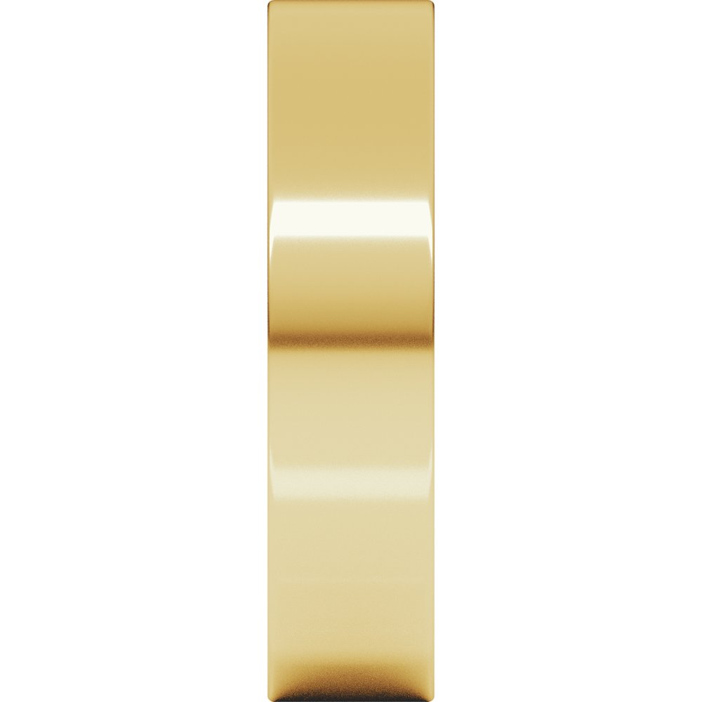 18K Yellow Gold 5 mm Comfort-Fit Flat Band Size 7