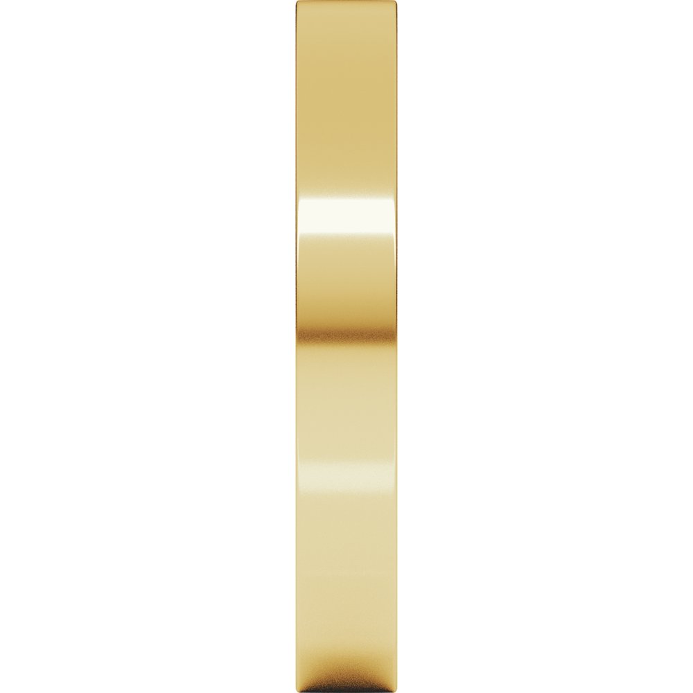 18K Yellow Gold 3 mm Lightweight Comfort-Fit Flat Band Size 5.5