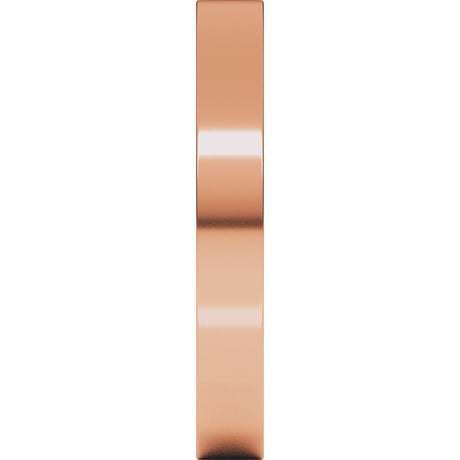 10K Rose Gold 3 mm Flat Comfort Fit Light Band Size 4