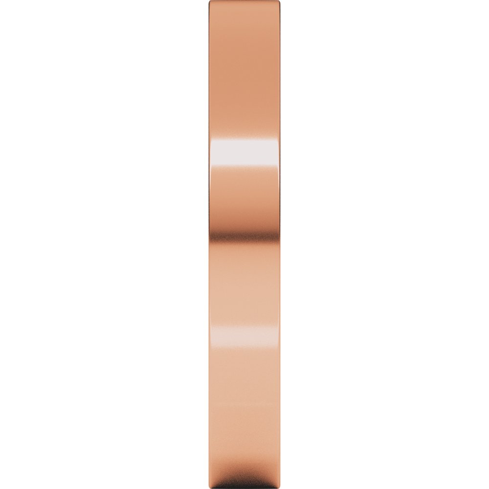 10K Rose Gold 3 mm Flat Comfort Fit Light Band Size 4