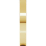 18K Yellow 3 mm Flat Comfort Fit Light Band