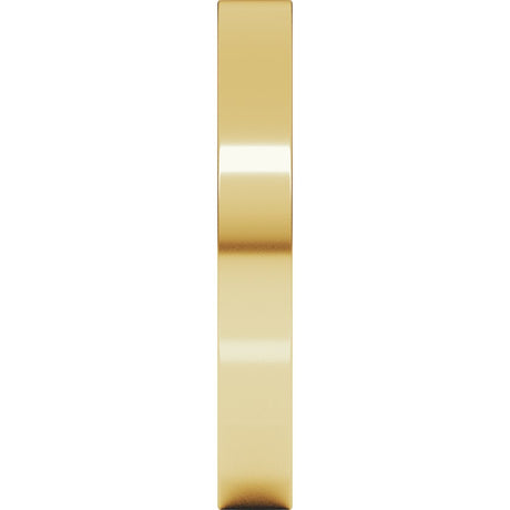 10K Yellow Gold 3 mm Flat Comfort Fit Light Band Size 5