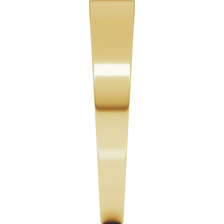 14K Yellow Gold 4 mm Tapered Flat Band Size 5