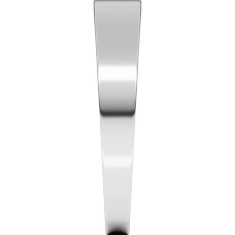Sterling Silver 4 mm Tapered Flat Band Size 9