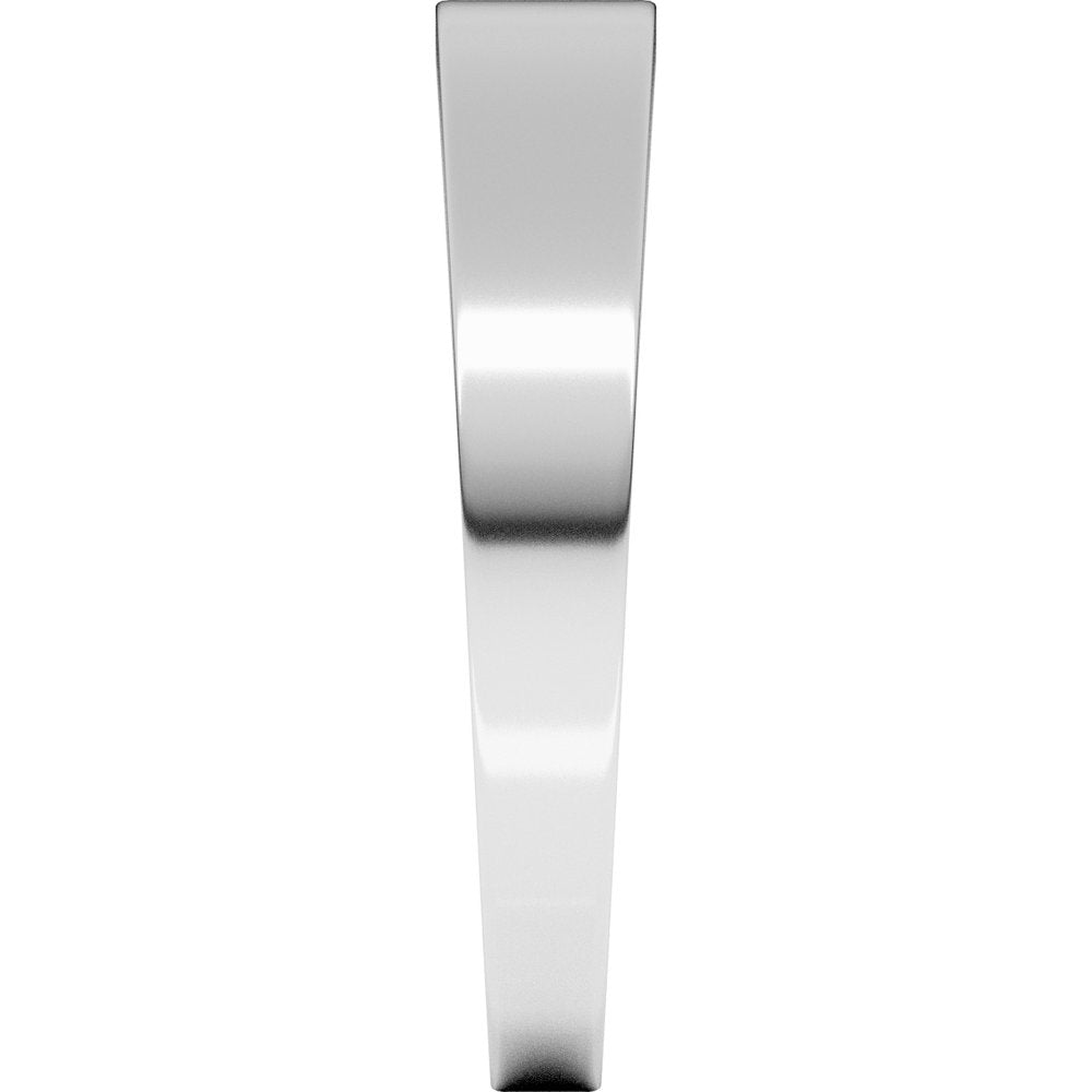 Sterling Silver 4 mm Tapered Flat Band Size 9