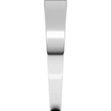 Sterling Silver 4 mm Tapered Flat Band Size 9