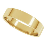 14K Yellow Gold 4 mm Ultra-Lightweight Flat Band Size 4