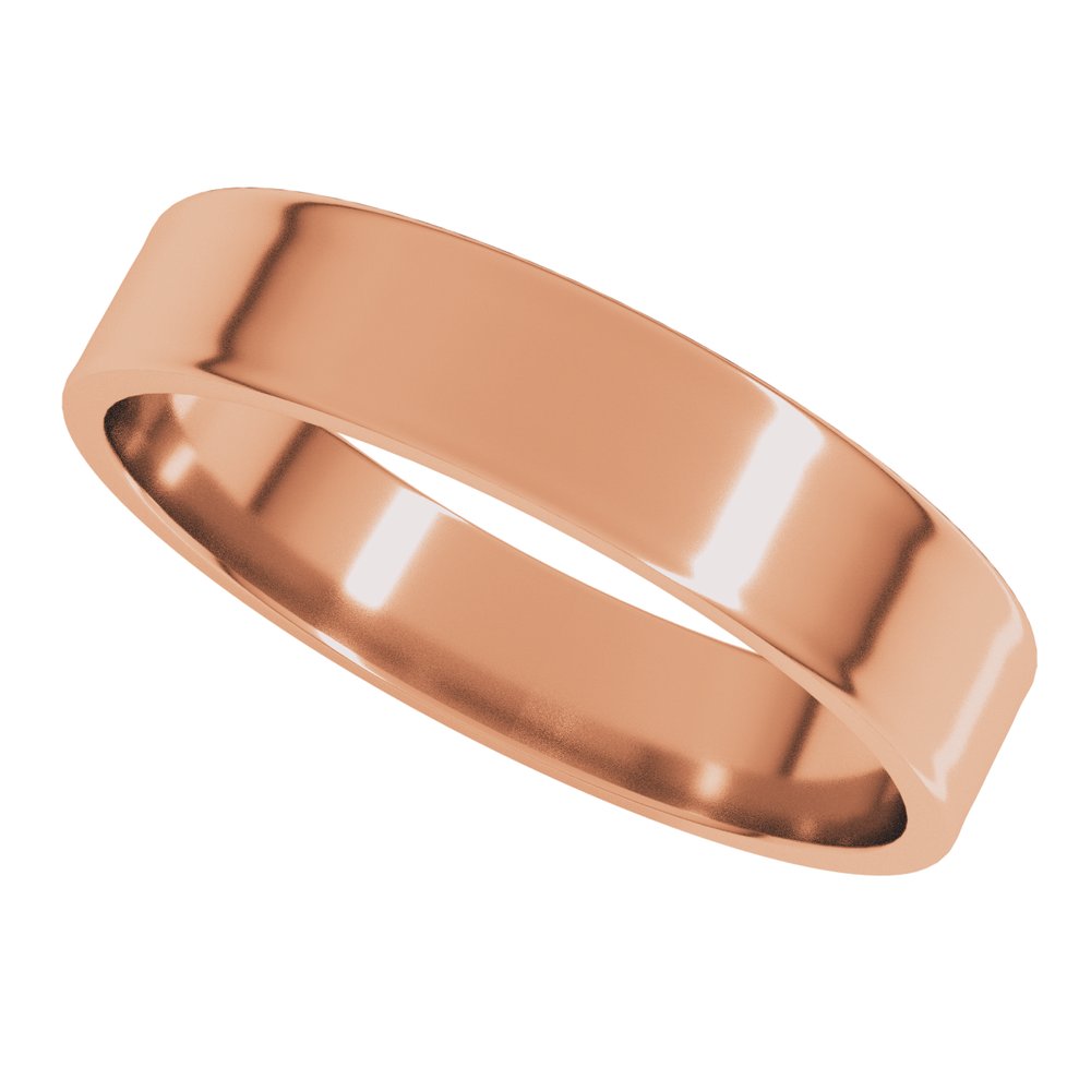 10K Rose 4 mm Ultra-Lightweight Flat Band Size 12